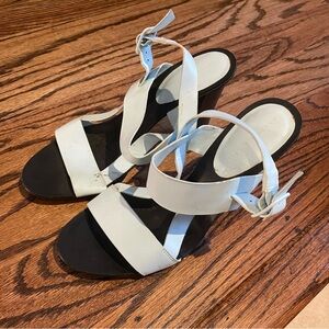 Women's Babg Blue Strappy Wedge Sandals